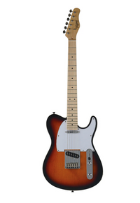 Thumbnail for Tagima T 550 SB-LF/WH Electric Guitar, Maple Fretboard, Sunburst Body, White Pickguard