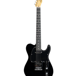 Tagima T 550 BK-DF/BK Electric Guitar, Maple Fretboard, Black w/ Black Pickguard