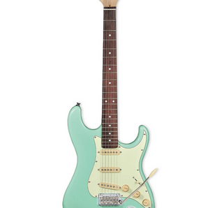 Tagima T 635 Classic SG-DF/MG Solid Body Electric Guitar, Maple neck with Rosewood fingerboard. Sea Green body, Mint green pick guard.