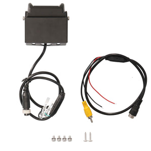 iBeam TE-CCH1 universal commercial camera with hood for enhanced vehicle safety and visibility.