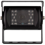  iBeam TE-CCH Heavy Duty Commercial Camera with Hood back view, showing connection cable and mounting bracket for commercial camera.