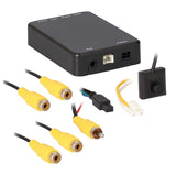 iBeam TE-TSI4 Universal Switcher 4-Camera Input and controller with cables and connectors.