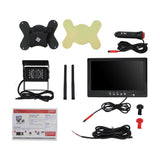 iBeam TE-WMCE Universal Wireless 7" Monitor and Commercial Camera system with accessories and display.