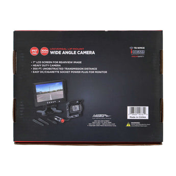  Universal wireless 7-inch monitor settings display with brightness, contrast, and hue adjustments for commercial camera use.