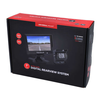  Universal wireless 7-inch monitor settings display with brightness, contrast, and hue adjustments for commercial camera use.