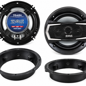 TQ-654 6.5" 4-Way Speakers + 82-9601 Fit Harley Davidson 1998-2013 Electra Glide w/Fairing