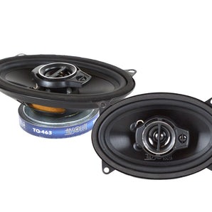 2 Absolute TQ-463 4X6" 400W 3-Way full-range Coaxial Loudspeakers Car Speakers