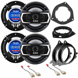 TQ654 400W 6.5" Front & Rear Coaxial Speakers Fit 2003-07 Toyota Sequoia Bundle