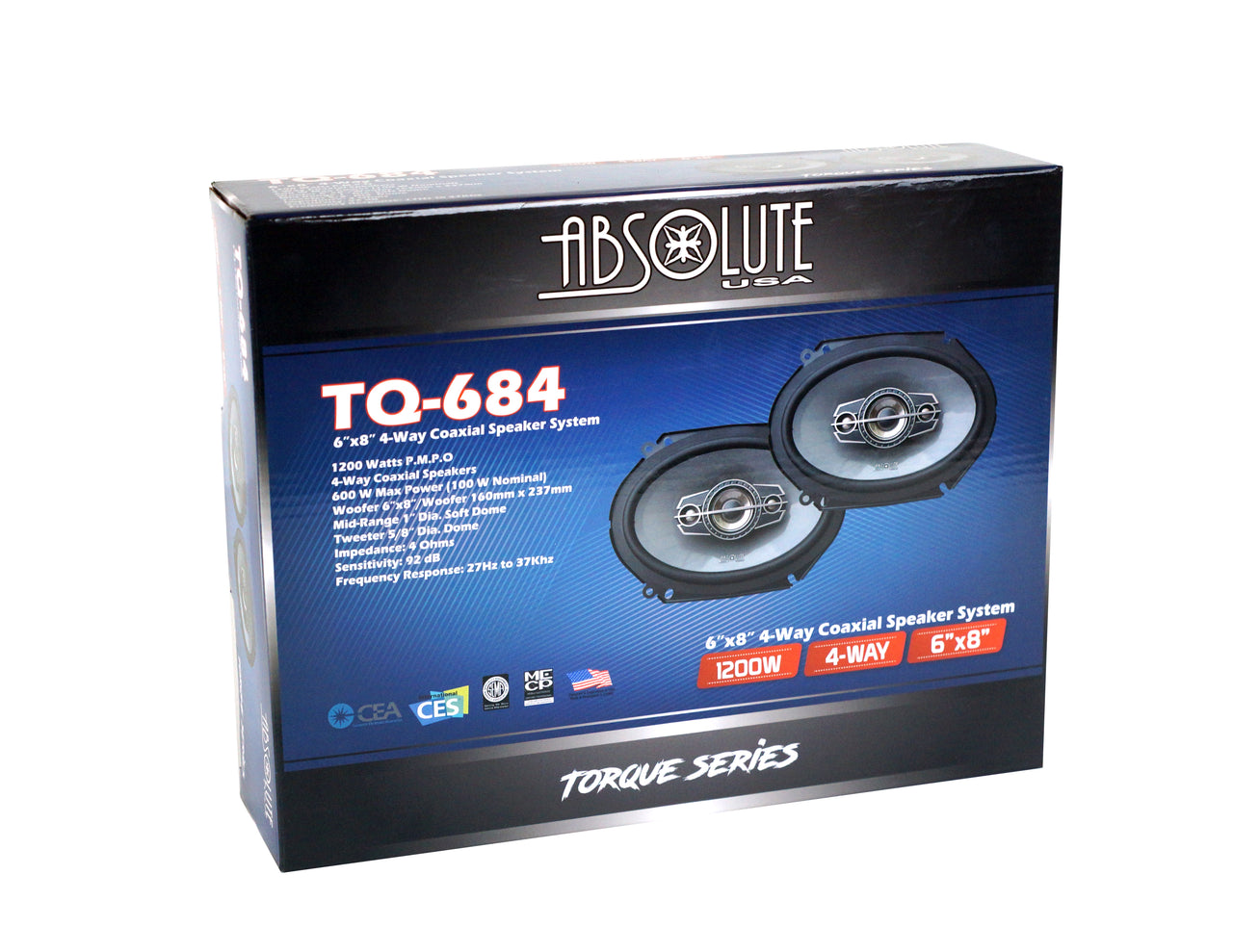 Absolute TQ-684 6"x8" 600W 4-Way full-range Coaxial Loudspeakers Car Speakers