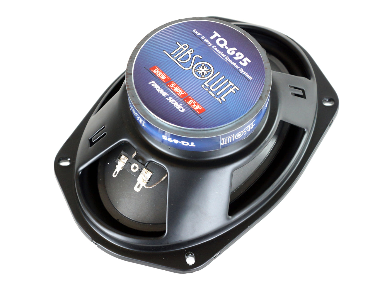 2 Absolute TQ-695 6x9" 5-Way Coaxial Car Speakers 600W Pair Carbon Fiber Cone Full-Range Audio Upgrade