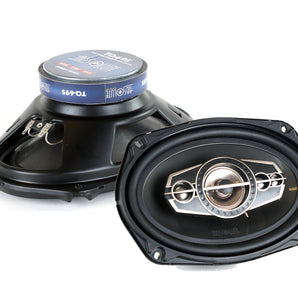 Absolute TQ-695 6x9" 5-Way Coaxial Car Speakers 600W + 6X9" Enclosure Empty Box