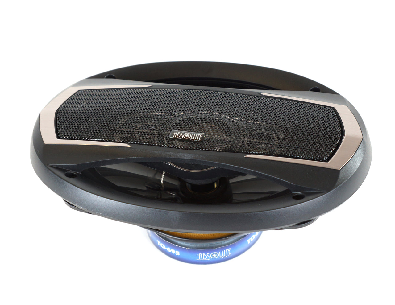 2 Absolute TQ-695 6x9" 5-Way Coaxial Car Speakers 600W Pair Carbon Fiber Cone Full-Range Audio Upgrade