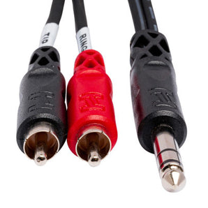 Hosa TRS-203 Insert Cable 1/4" TRS Male to Dual RCA Male 9 foot