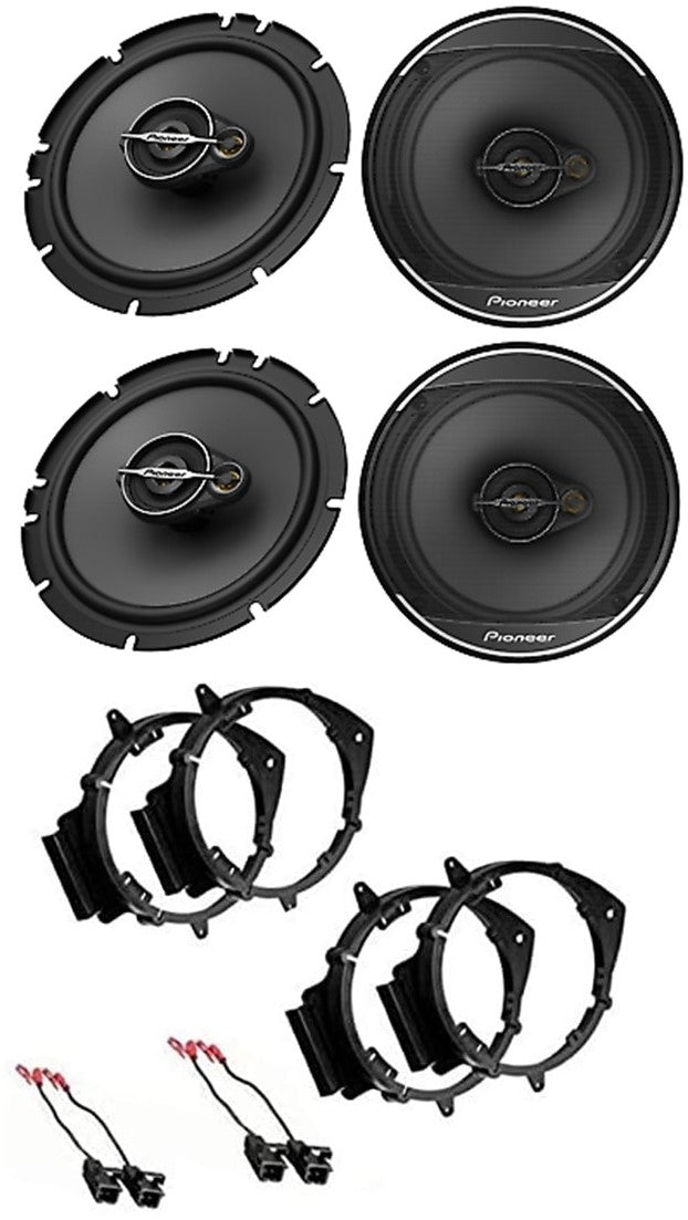 2 Pairs Pioneer TS-A1670F 6.5" Car Truck Front Rear Door Speakers Fit GM 06-16