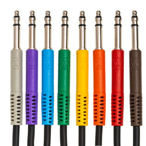 Hosa TTS-830 Balanced TT Patch Cable 8-pack 1 foot