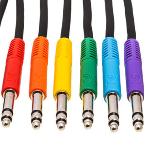 Hosa TTS-830 Balanced TT Patch Cable 8-pack 1 foot