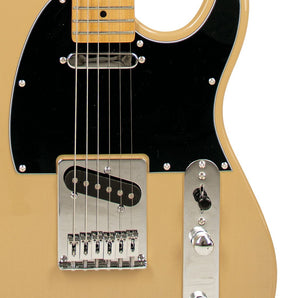 Tagima TW 55-BS-LF/BK Electric Guitar - Butterscotch