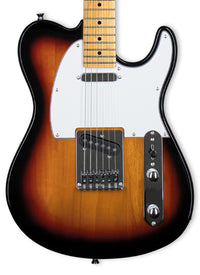 Thumbnail for Tagima TW 55-SB-LF/WH Solid Poplar Tele Style Electric Guitar - Sunburst