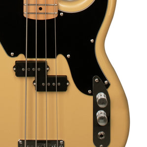 Tagima TW 66-BS-LF/BK Electric Bass Guitar - Butterscotch