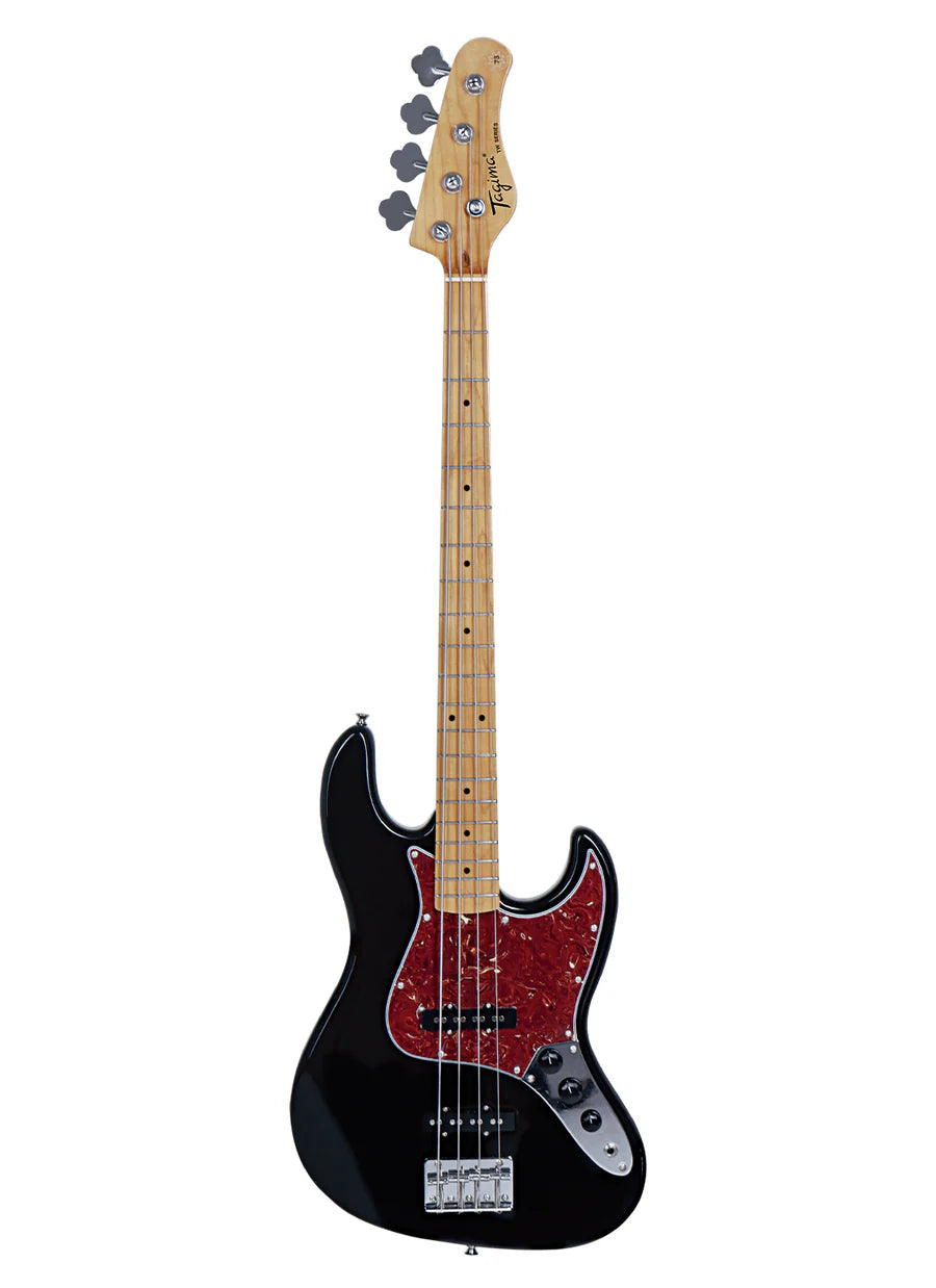 Tagima TW 73-BK-LF/TT Electric Bass Guitar - Black Maple TT
