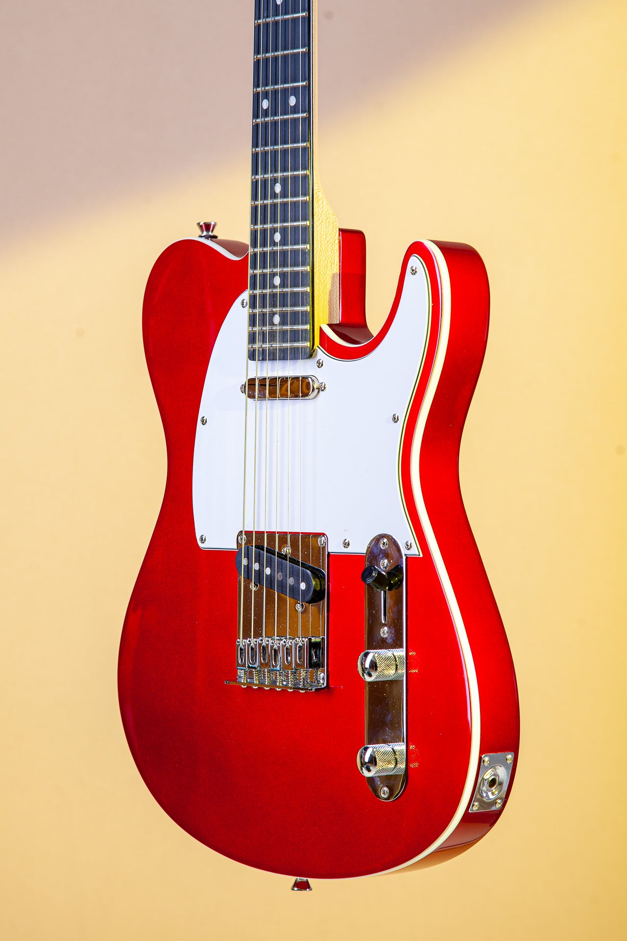 Tagima T 550 CA-DF/WH Electric Guitar - Candy Apple Red