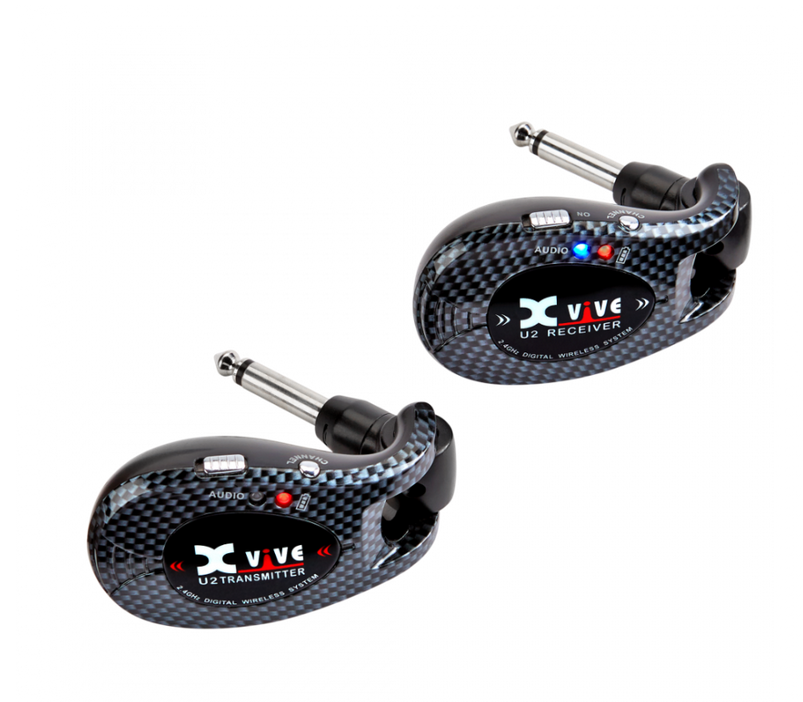 Xvive Audio U2 Digital Wireless System 2.4 GHz for Guitars - Carbon