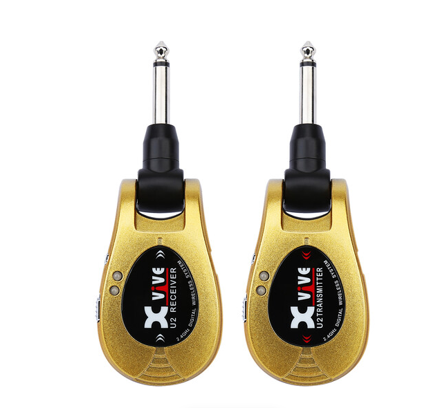 Xvive Audio U2 Digital Wireless System 2.4 GHz for Guitars - Gold