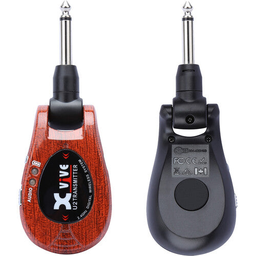 Xvive Audio U2 Digital Wireless System 2.4 GHz for Electric Guitars-RedWood