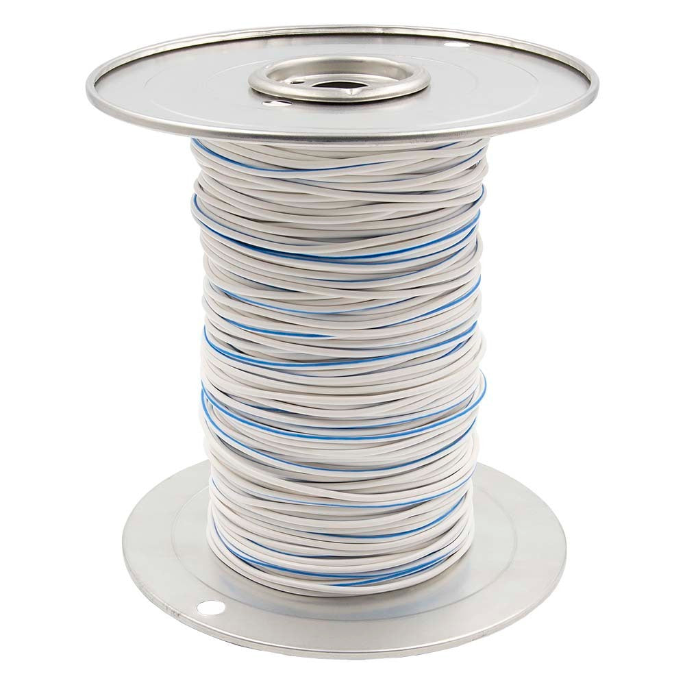 Install Bay US18500WBL 18 GA US GPT All Copper Primary Wire White w/Blue Trace
