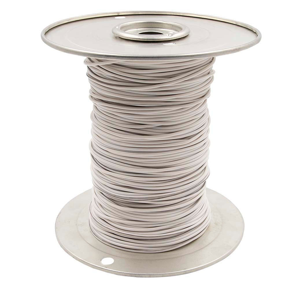 Install Bay US18500WGY 18 GA US GPT All Copper Primary Wire White w/Gray Trace