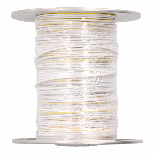 Install Bay US18500WYL 18 GA US GPT All Copper Primary Wire White w/Yellow Trace