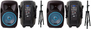 2 Absolute USPROBAT15 15" PRO Powered Active 3500w DJ PA Speaker Bluetooth + STAND