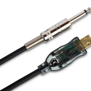 Hosa USQ-110 TRACKLINK Guitar USB Interface 1/4" TS Male to USB Type A 10 foot
