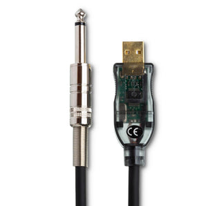 Hosa USQ-110 TRACKLINK Guitar USB Interface 1/4" TS Male to USB Type A 10 foot