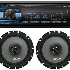 alpine-ute-73bt-digital-media-receiver-and-speakers