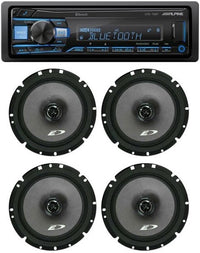 Thumbnail for Alpine UTE-73BT Digital Media Receiver Bluetooth & 2 Pair SXE-1726S 6.5