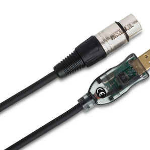 Hosa UXA-110 TRACKLINK Microphone USB Interface XLR3F to USB Type A 10 foot