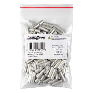  Uninsulated butt connector for 12-10 gauge wires, ideal for connecting multiple wires securely.