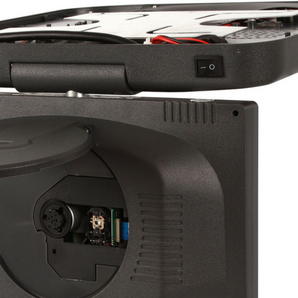 Absolute DFL-1100IRG 11-Inch Gray Flip Down Monitor with DVD Player SD/USB