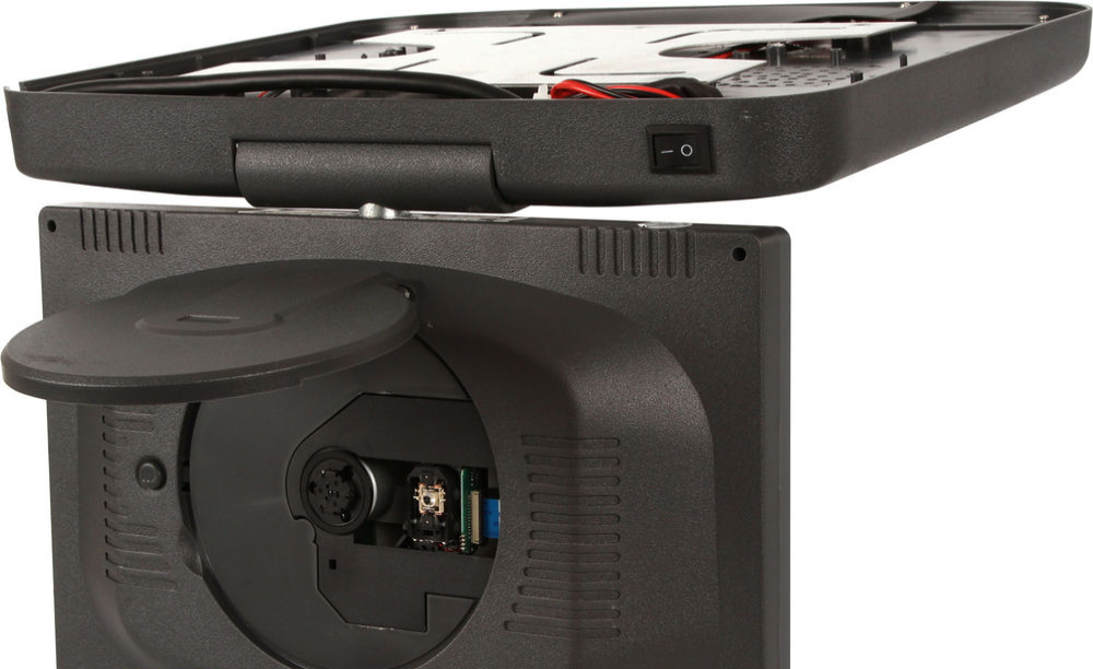 Absolute DFL-1100IRG 11-Inch Gray Flip Down Monitor with DVD Player SD/USB