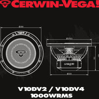 Thumbnail for Cerwin-Vega V10DV4  3000W 10