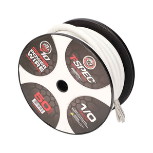 T-SPEC V10PW-1050 1/0 AWG 50ft Matte Pearl OFC Power Wire - v10 Series