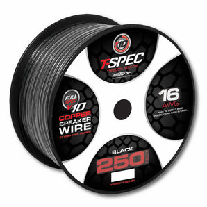 T-SPEC V10SW16250-BK v10 500ft 16 Gauge Black Speaker Wire consumer electronics