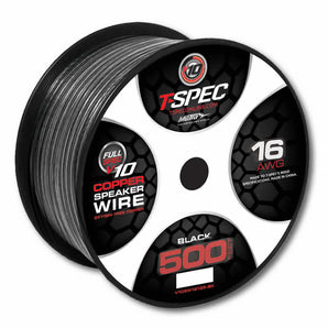 T-SPEC V10SW16500-BK v10 500ft 16 Gauge Black Speaker Wire consumer electronics