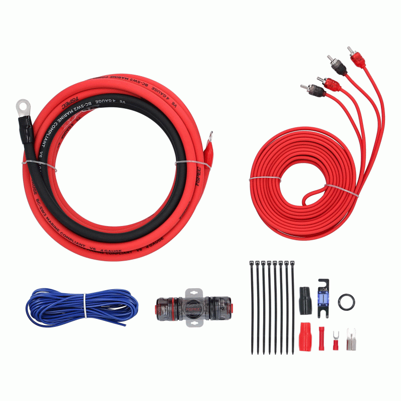 Metra V6-RAK4 4 Gauge Car/Marine Amplifier Wiring Installation Wire Kit w/RCA's