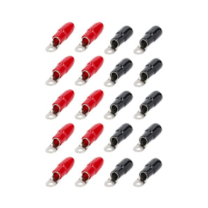 T-SPEC V8-RTN1-20 1/0 AWG 1/4IN ring terminal pack containing red and black ring terminals.