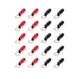 T-SPEC V8-RTN10-20 4 AWG ring terminal 20pk in red and black, featuring nickel plated connectors.
