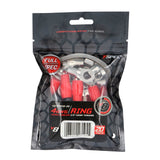 T-SPEC V8-RTN10-20 4 AWG 3/8IN ring terminal pack containing 20 nickel plated terminals for car audio.