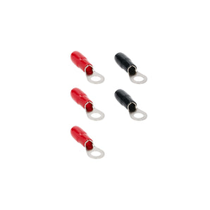 T-SPEC V8-RTN10 4 AWG 3/8IN ring terminal 5pk with red and black colored connectors
