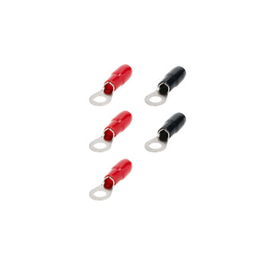 T-SPEC V8-RTN10 4 AWG 3/8IN ring terminal 5pk with red and black colored connectors